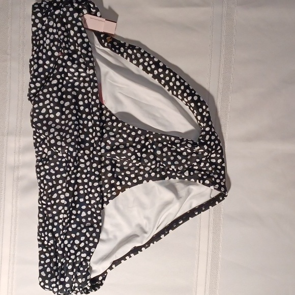 NWT  3Pc Victoria's Secret Black and White Polka Dot Bikini - Picture 2 of 4